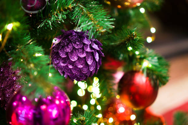istock Decorated Chrismas Tree,Pine, New year, chrismas lighs closeup 1089750454