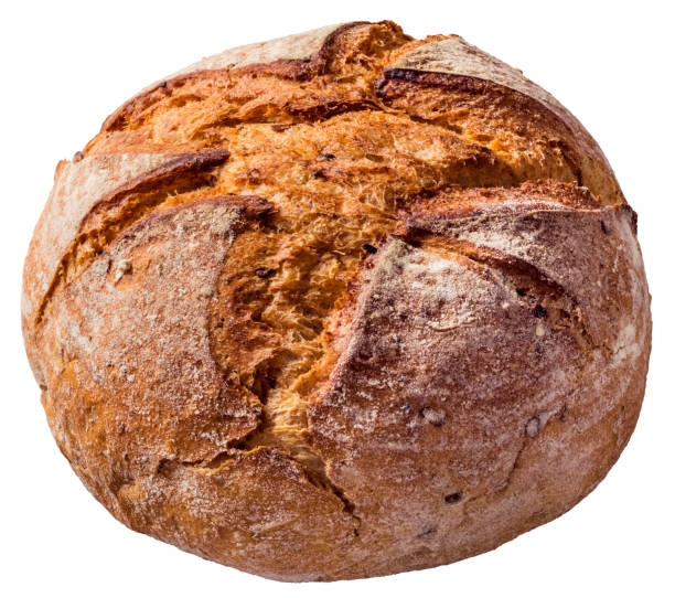 istock Freshly Fireplace Baked Domestic Rustic Whole Grain Brown Bread Loaf Isolated On White Background 1089750648