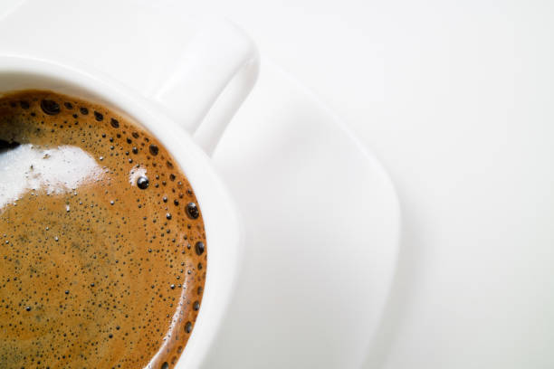 istock Coffee espresso. Coffee cup on white background closeup 1089751150