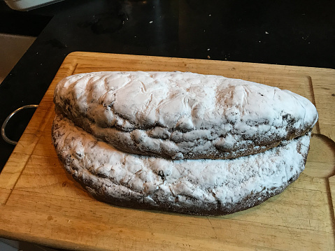 Fresh Stollen with Christmass