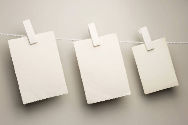istock Blank post cards on the rop over white background 1089755194