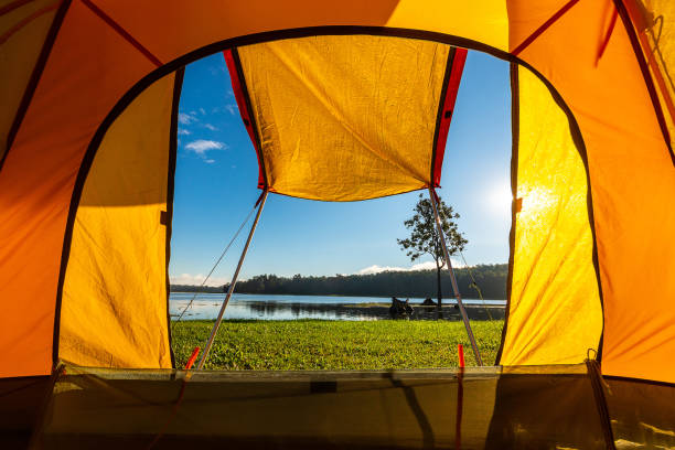 istock Camping tents on the mountain. 1089755330