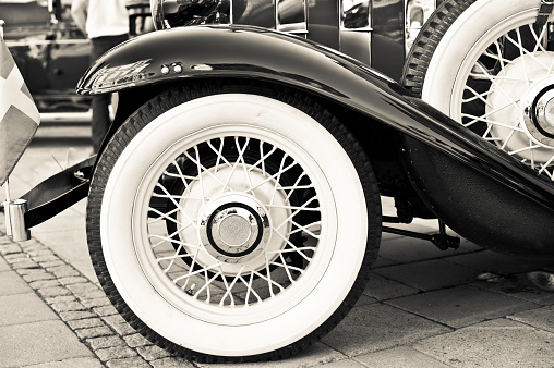 Part of a 1932 Chevrolet Series BA Confederate (Chevrolet Confederate) at Stockholm City centre, Sweden