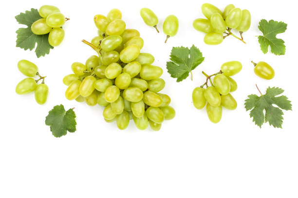 istock green grapes isolated on the white background with copy space for your text. Top view. Flat lay pattern 1089764662