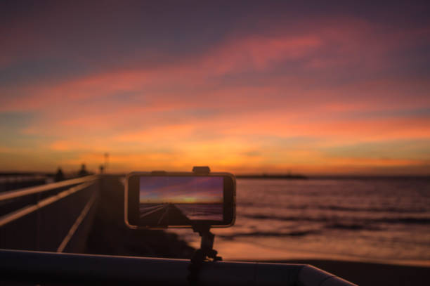 istock Smartphone sunset over Marina del Rey Jetty 1089775402