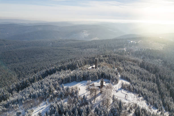 istock Kickelhahn mountain in winter from above, Ilmenau, Thuringia, Germany 1089775568