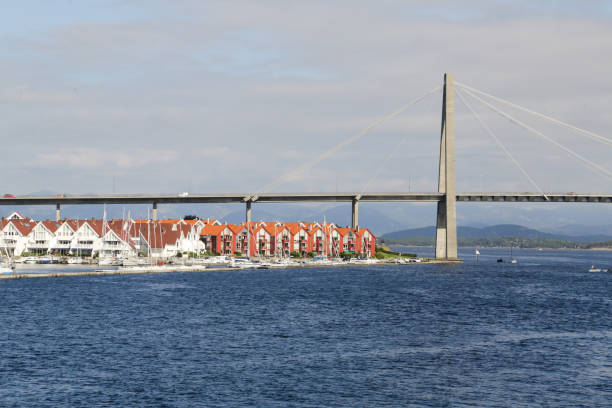 Stavanger City Bridge The bridge over the sea in the port of Stavanger, Norway stavanger cathedral stock pictures, royalty-free photos & images