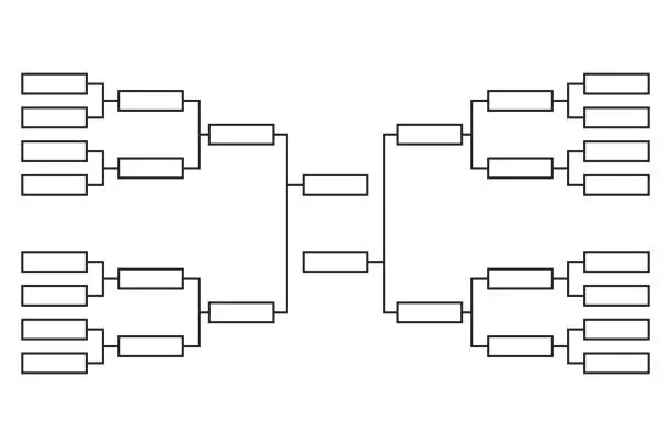 Vector illustration of Vector tournament  bracket