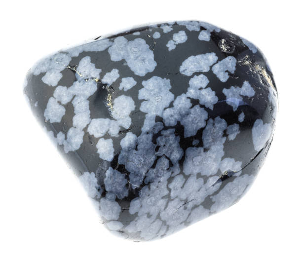 istock tumbled gray snowflake obsidian stone on white 1089782042