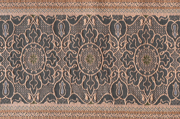 istock Floral and geometric fabric texture 1089784618