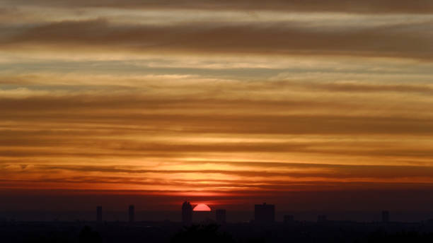 istock Sunset sky​ over the city 1089785002