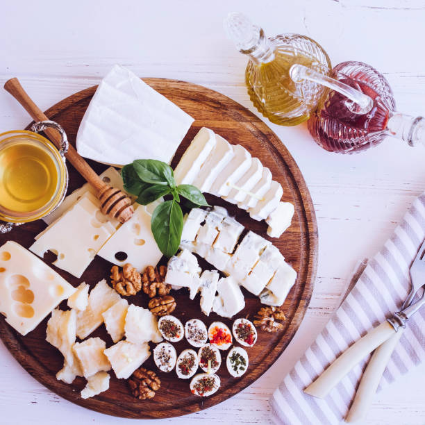 istock Plate with different kind of cheese 1089793238