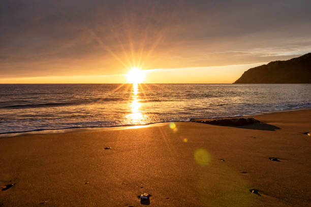 istock Sunset on the seaside of Liguria 1089795456