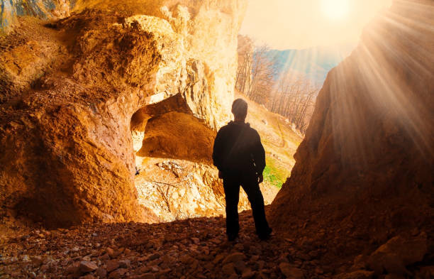 istock A man in mainsails and caves, sunset 1089800746