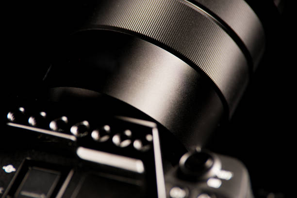 istock Control buttons mirror less digital camera close-up on a black background 1089801984