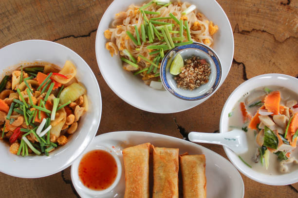 istock Selection freshly made home cooked Thai cuisine, Thailand 1089817182