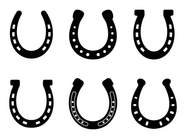 馬蹄形のアイコンを設定します。ベクトル - horseshoe点のイラスト素材／クリップアート素材／マンガ素材／アイコン素材