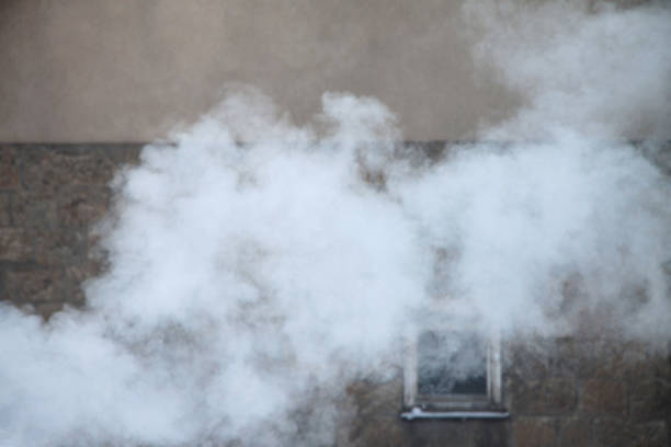 istock Smoke in front of the building 1089819110