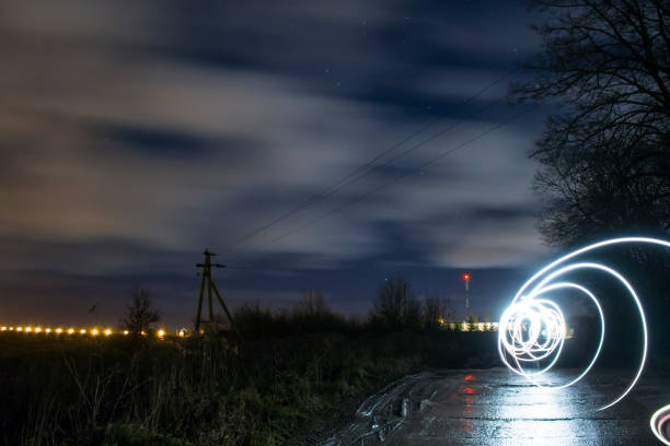 istock Beautiful night sky with stars and clouds on a long exposure 1089828246