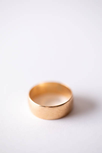 istock Vintage Gold Wedding Ring Band 1089834634