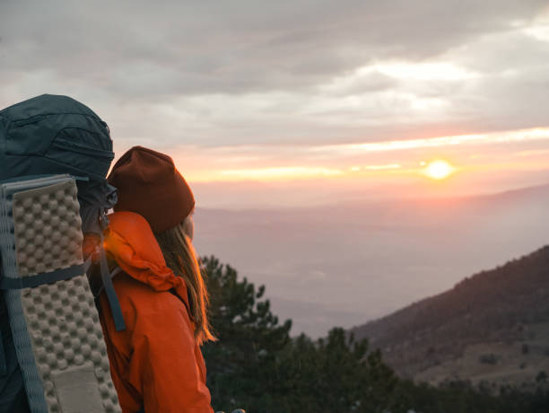 Climber, Backpack, Sunset, Snow, Tranquil Scence