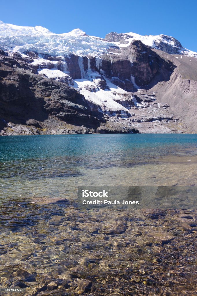 Ausangate, Peru The landscape and glacier of the Ausangate region of Peru Adventure Stock Photo