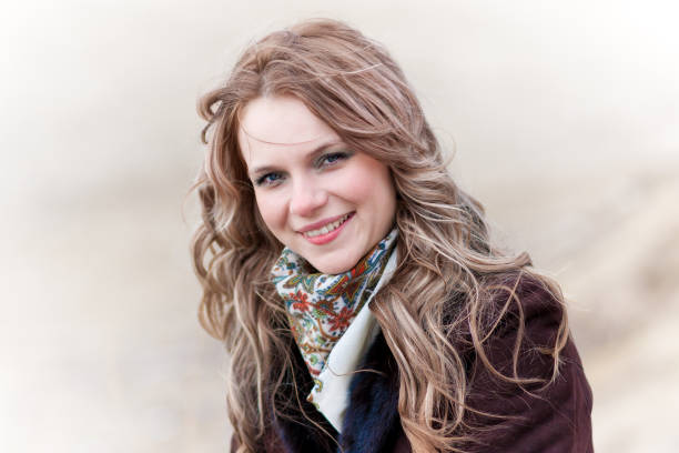 istock Winter coat, neckerchief, close up 1089845950