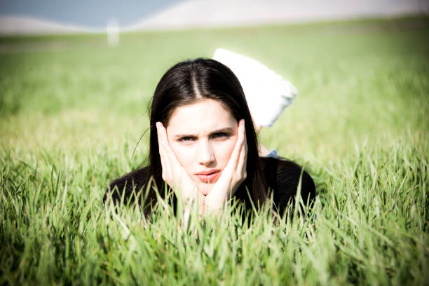 outdoors female model photo shoot in the spring