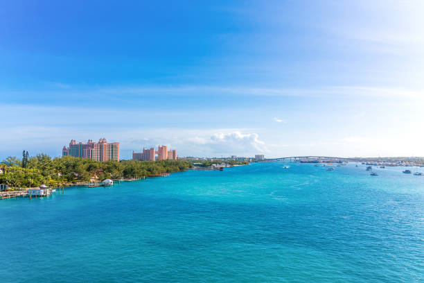 istock Pink Resorts and Nassau Bridge 1089848488