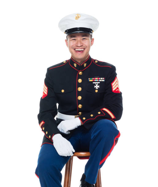 istock US Marine in uniform sitting on stool 1089850034