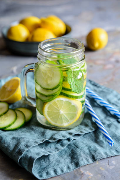 istock Alkaline water with cucumber, ginger, lemon and mint 1089862448