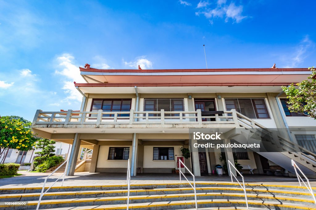 Templo japonês na cidade de Bauru. A cidade está localizada no interior do estado de São Paulo - Foto de stock de Arquitetura royalty-free