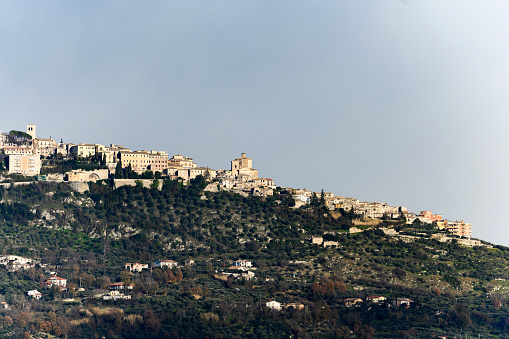 View of the beautiful village of Veroli in the province of Frosinone, Italy.