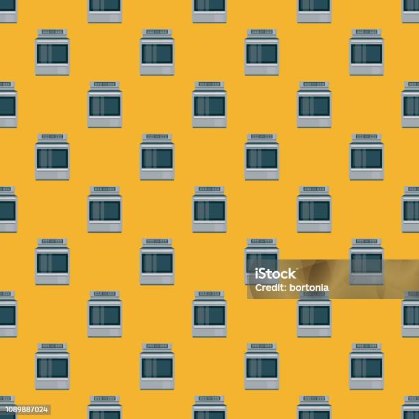 Normal Oven Pattern Oven Home Appliance Seamless Pattern Stock Illustration - Download ...