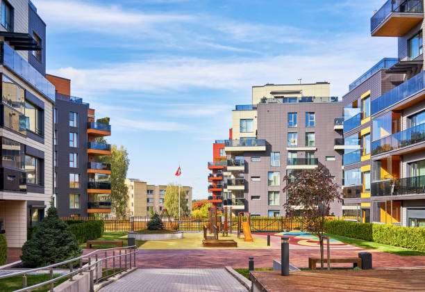 istock Modern complex of apartment residential buildings 1089901650