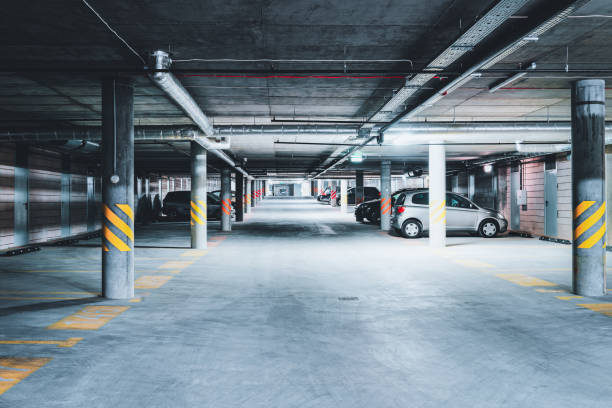 istock Underground Parking garage modern house 1089902090