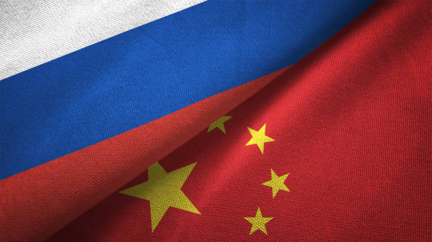 istock China and Russia two flags together realations textile cloth fabric texture 1089909946