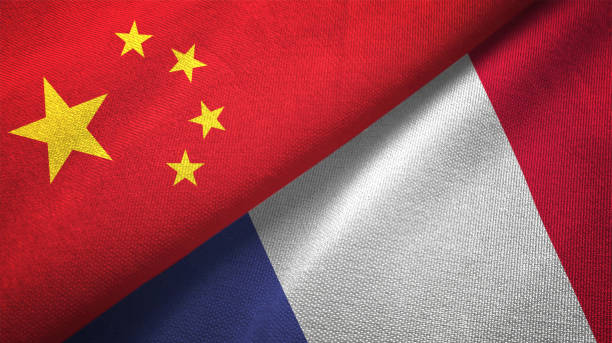istock France and China two flags together realations textile cloth fabric texture 1089916786