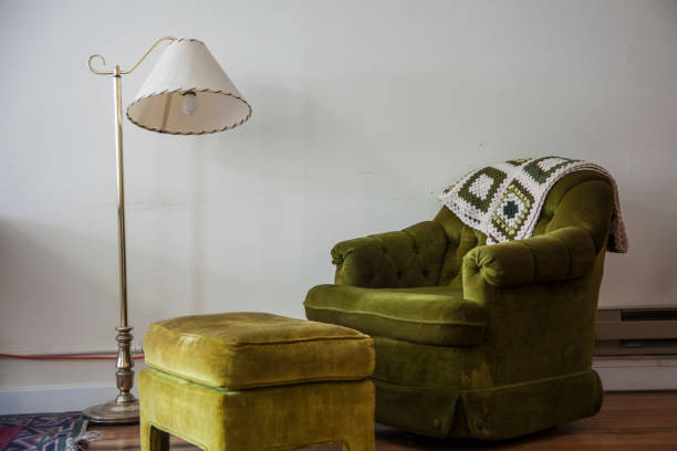 Chair, Ottoman and Light