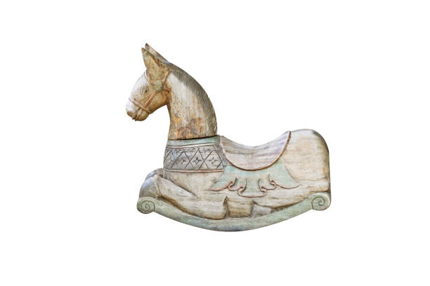 istock Antique rocking wooden horse 1089940078