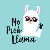 istock Funny No Prob Llama Vector Illustration 1089951888