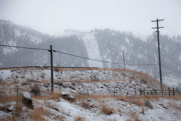 istock Mountain, Fog and Power Lines 1089966440