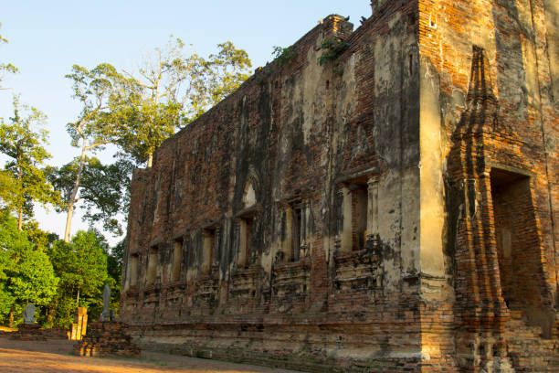 istock Old Temple, Old Pagoda buddha in Thai temple. 1089966716