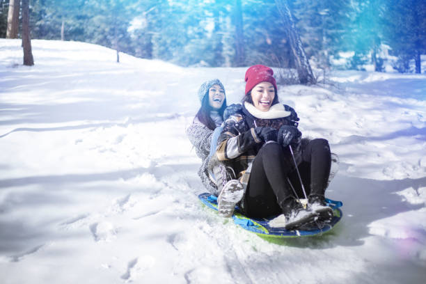 istock Two Best Friends on a Winter Vacation. 1089971116