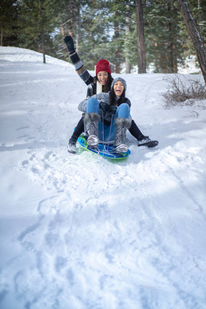 istock Two Best Friends on a Winter Vacation. 1089971122