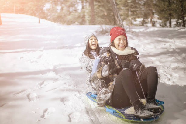 istock Two Best Friends on a Winter Vacation. 1089971124