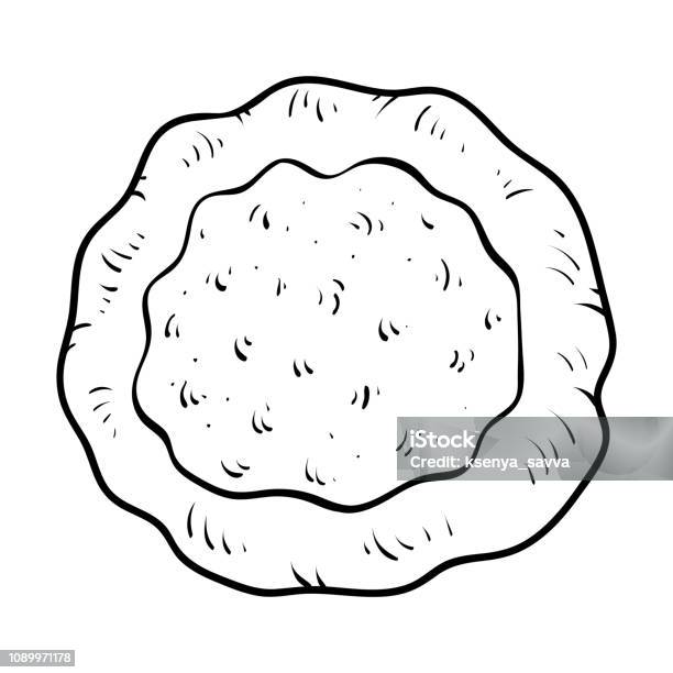 Coloring Book Pita Bread Stock Illustration - Download Image Now - Baked Pastry Item, Baker - Occupation, Bakery