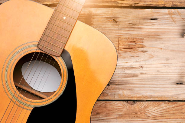 istock The guitar rests on a wooden floor. Copy space. 1089971290