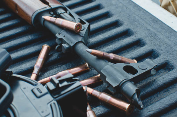 istock The ak47 bullets and gun barrel 1089974294