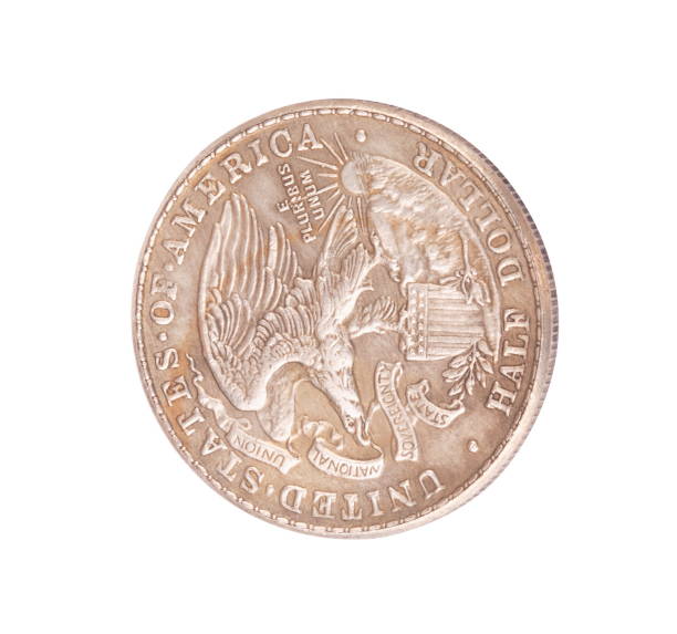istock half dollar coin isolated on white background 1089989290